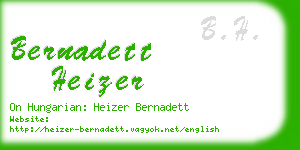 bernadett heizer business card